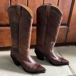Authentic cowboy boots with square toe